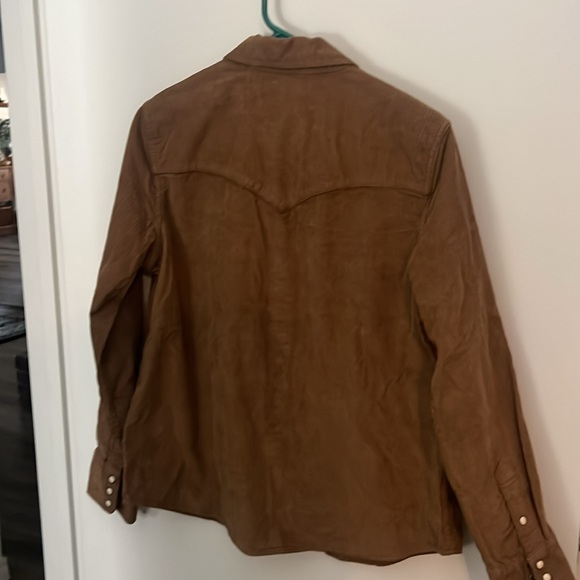 NWT Faherty snap closure stretch cord western shirt brown! - Picture 2 of 6